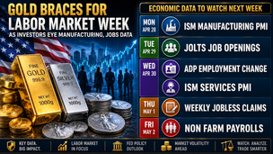 Gold braces for labor market week as investors eye manufacturing, jobs data teaser image