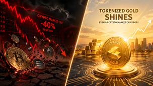 Tokenized gold shines even as crypto market cap drops 40% in Q1 - Swyftx teaser image
