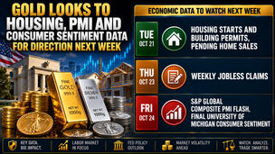 Gold looks to housing, PMI and consumer sentiment data for direction next week teaser image
