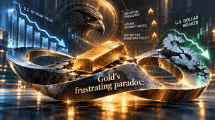 Gold's frustrating paradox: Falling yields and a weaker dollar can't stop the selloff