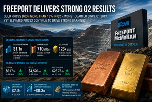 Freeport's gold business shines despite bullion's worst quarterly decline since 2013 teaser image
