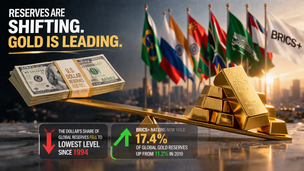 ‘The shift from dollar reserves to gold is not a prediction but a trend’ and BRICS+ demand could drive the whole gold market - EBC teaser image