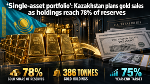 ‘Single-asset portfolio’: Kazakhstan plans gold sales as holdings reach 78% of reserves