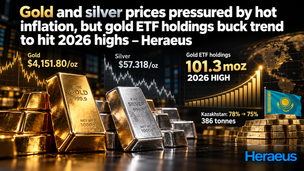 Gold and silver prices pressured by hot inflation, but gold ETF holdings buck trend to hit 2026 highs – Heraeus teaser image