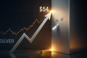 Silver goes on a wild ride, hits a double top above $54 teaser image