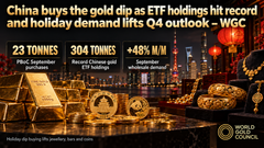 China buys the gold dip as ETF holdings hit record and holiday demand lifts Q4 outlook – WGC teaser image