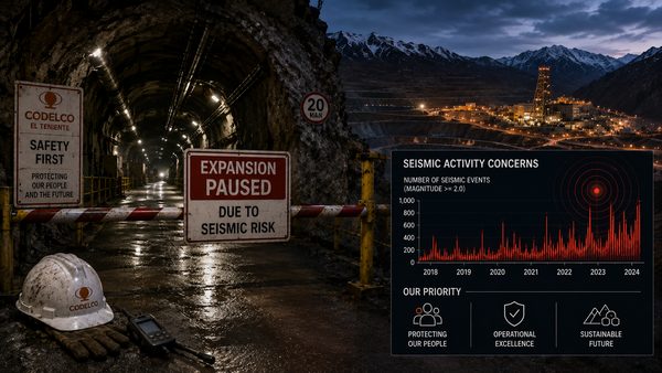 Codelco halts El Teniente mine expansion over seismic risk teaser image