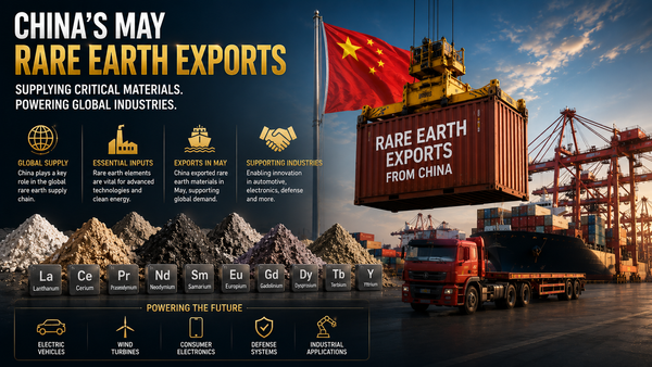 China’s May rare earth exports climb to four-month high teaser image