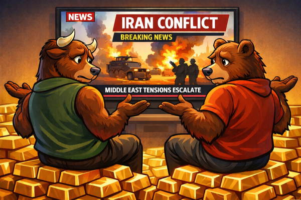 Wall Street divided on gold’s near-term direction as Iran conflict rages, Main Street sentiment settles back down as markets await key inflation and growth metrics teaser image