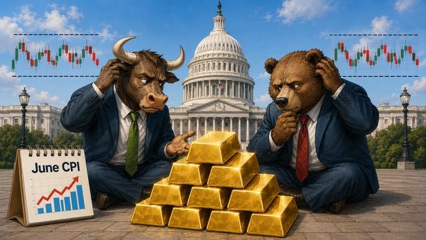 Wall Street and Main Street sentiment split after another week of weakness from gold as all eyes turn to CPI and Warsh testimony teaser image