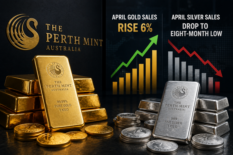 Perth Mint’s April gold sales rise 6%, silver drops to eight-month low teaser image