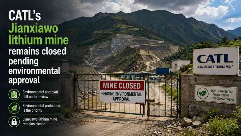 CATL’s Jianxiawo lithium mine remains closed pending environmental approval teaser image