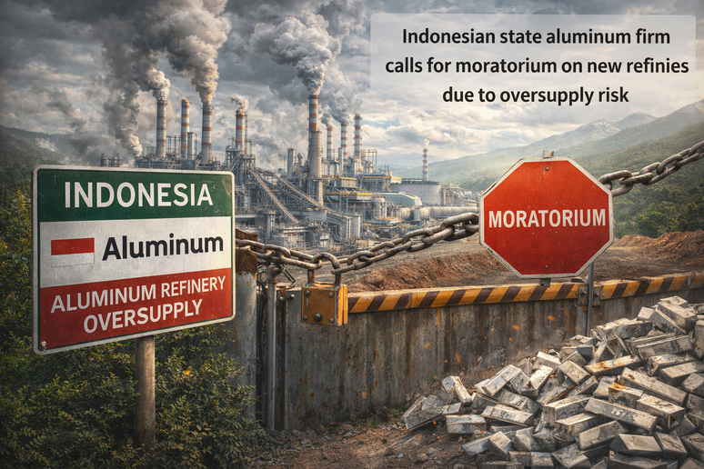 Indonesian state aluminum firm calls for moratorium on new refineries due to oversupply risk teaser image