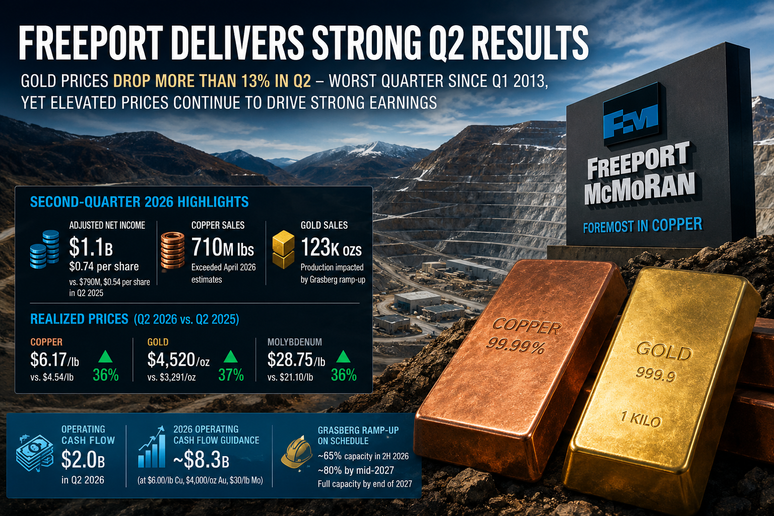 Freeport's gold business shines despite bullion's worst quarterly decline since 2013 teaser image