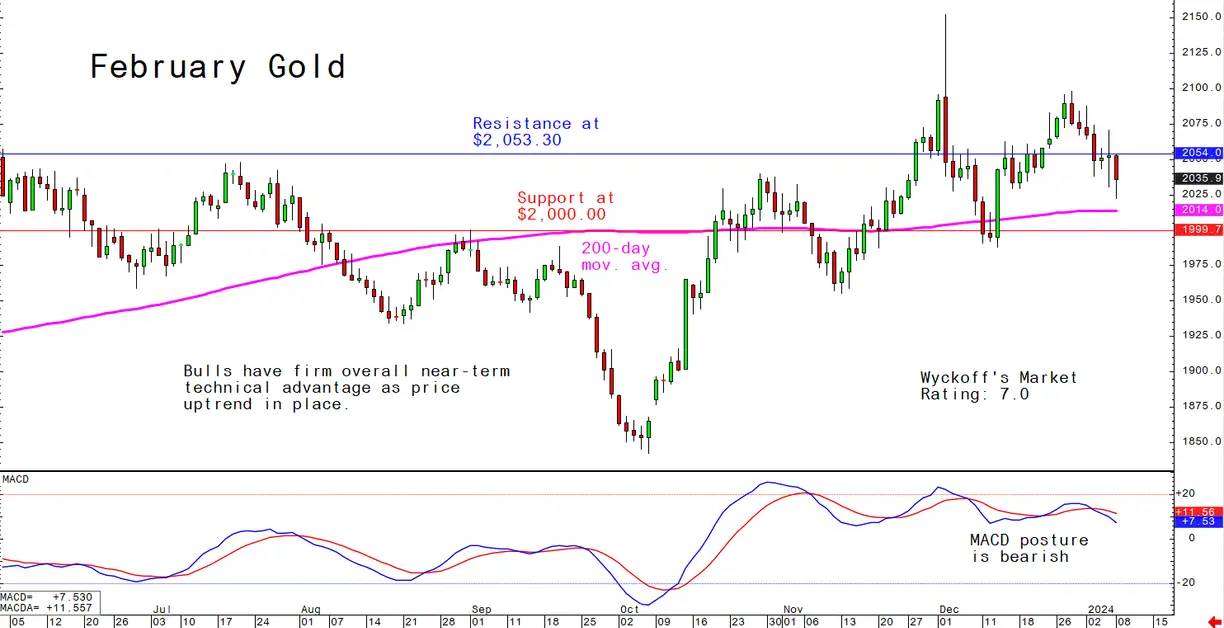 Monday's Charts for Gold, Silver and Platinum and Palladium, January 8 teaser image