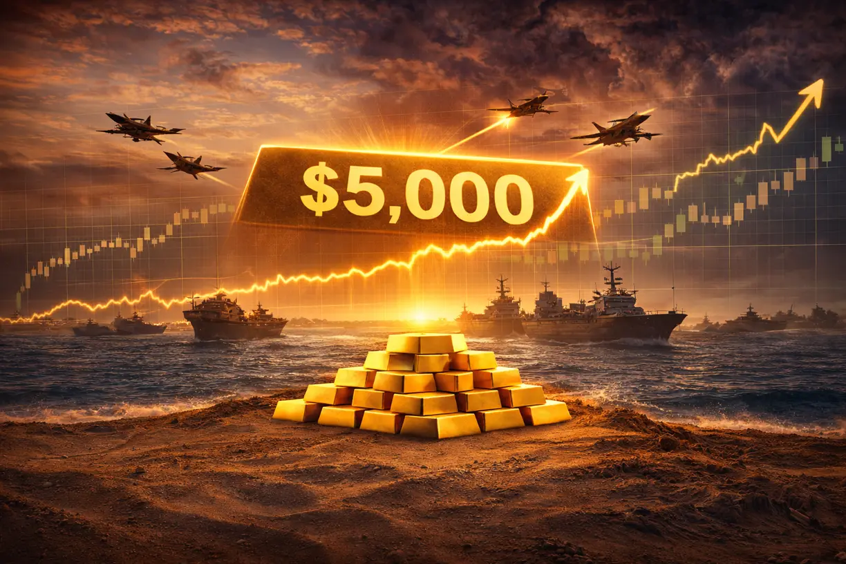 Gold reclaims $5,000 as Middle East tensions boost safe-haven demand teaser image
