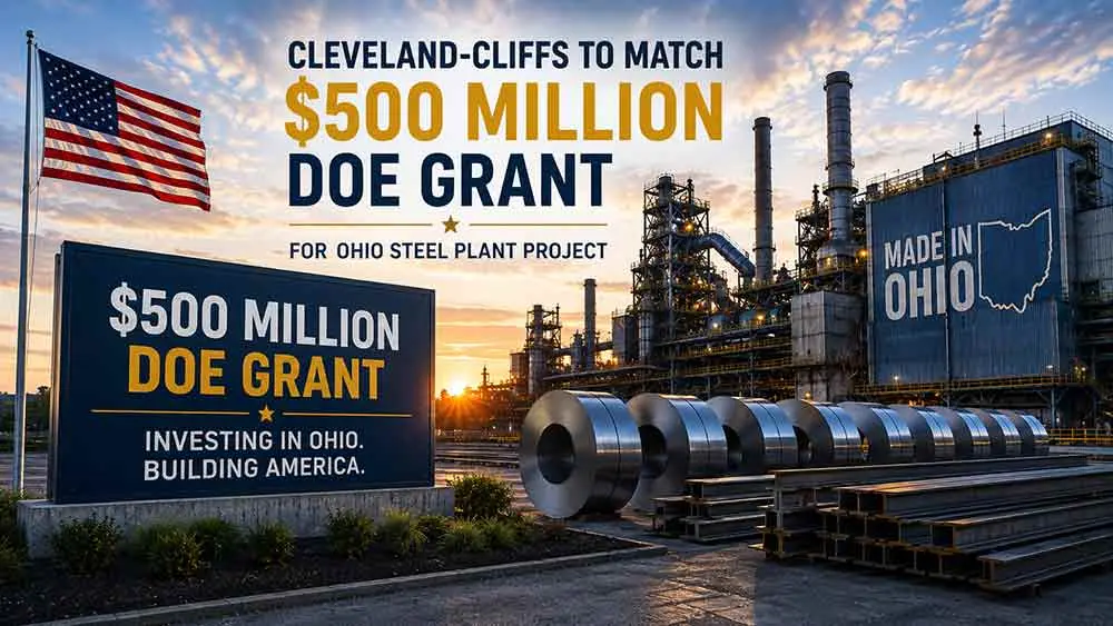 Cleveland-Cliffs to match $500 million DOE grant for Ohio steel plant project teaser image