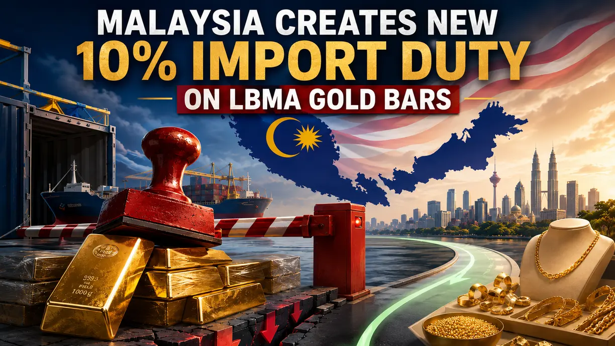 Malaysia follows India’s example with new 10% import duty on LBMA gold bars teaser image