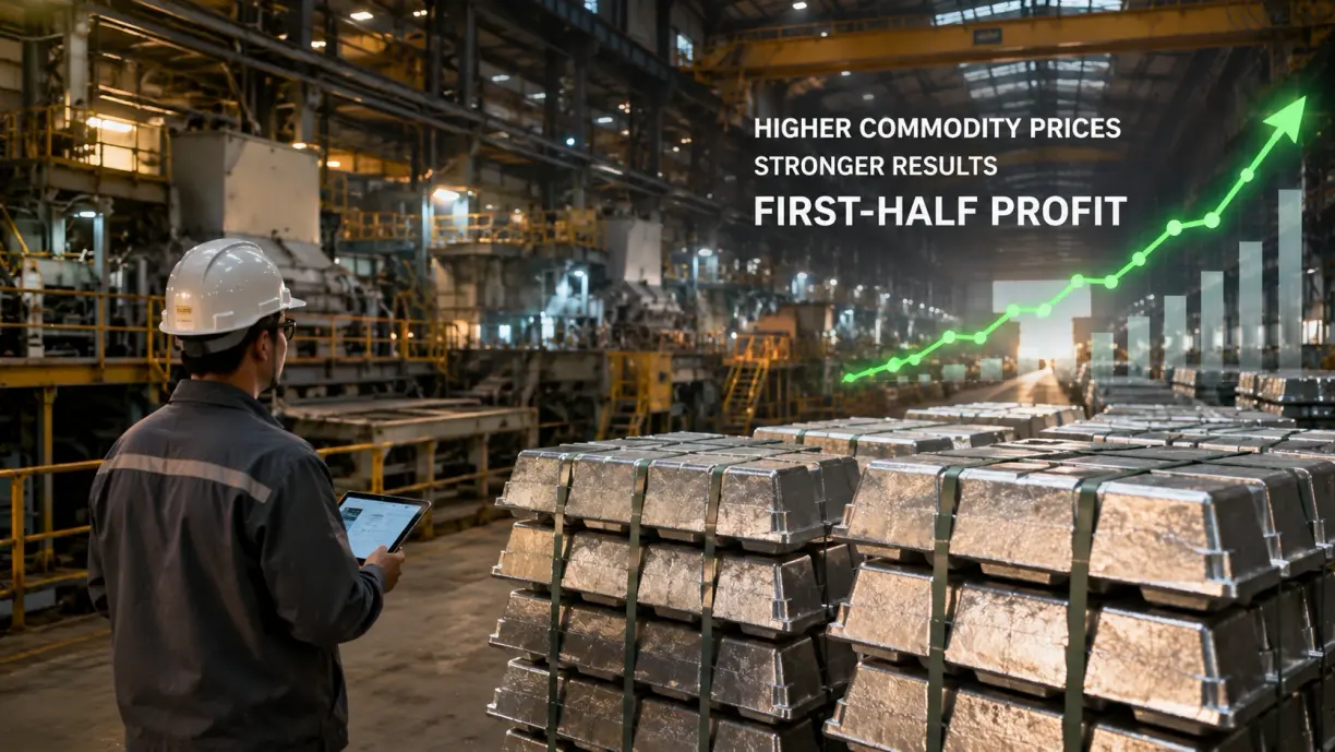 Aluminium giant Rusal swings to first-half profit on higher commodity prices teaser image
