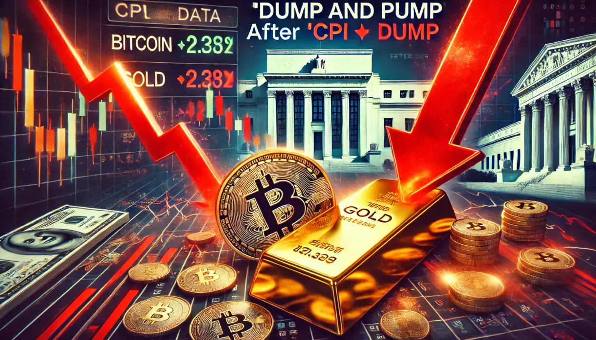 Bitcoin and gold struggle, stocks dump and pump after CPI data sparks Fed rate cut uncertainty teaser image
