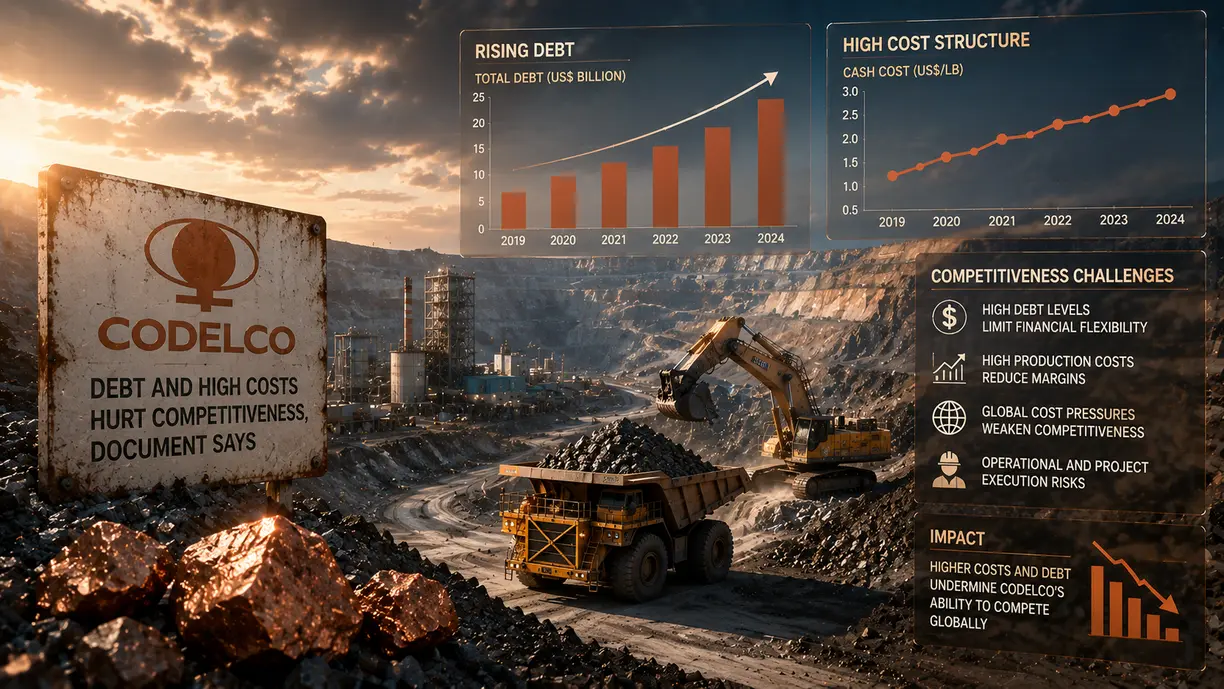 Codelco debt and high costs hurt competitiveness, document says teaser image