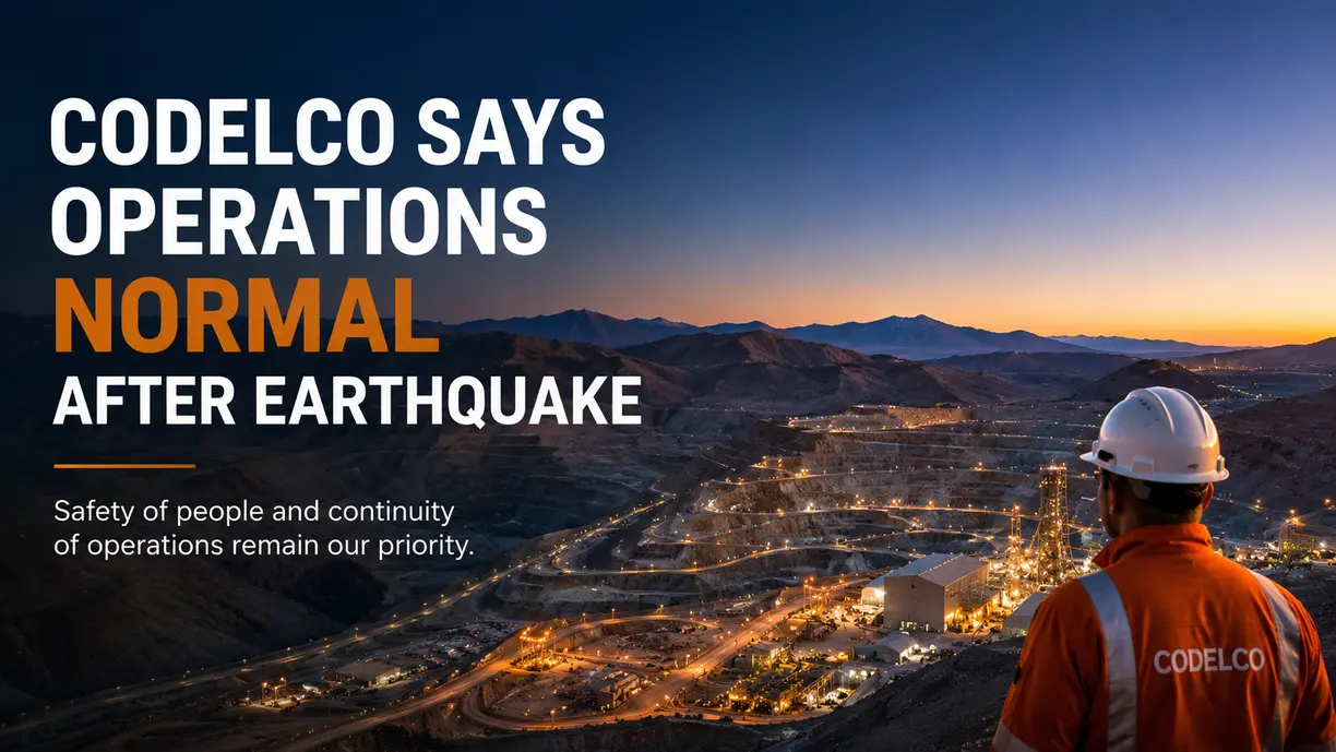 Codelco says operations normal after earthquake teaser image