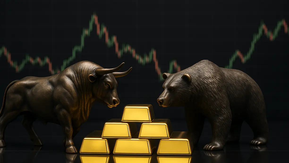Wall Street pulls back from gold market after Swiss tariff drama, Main Street majority still expects gains during Fed-heavy week teaser image