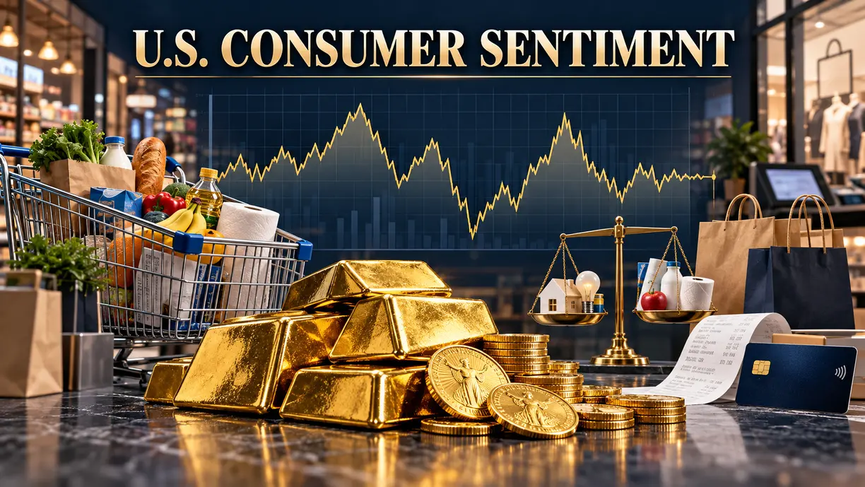Gold price hits low of $4,254/oz after final Consumer Sentiment rises to 48.1, inflation expectations spike teaser image