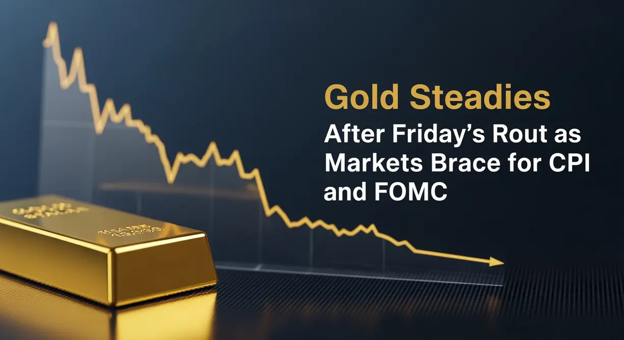 Gold steadies after Friday’s rout as markets brace for CPI and FOMC teaser image