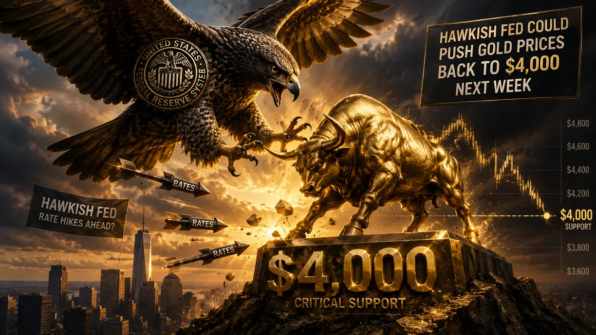Hawkish Fed could push gold prices back to $4,000 next week  teaser image