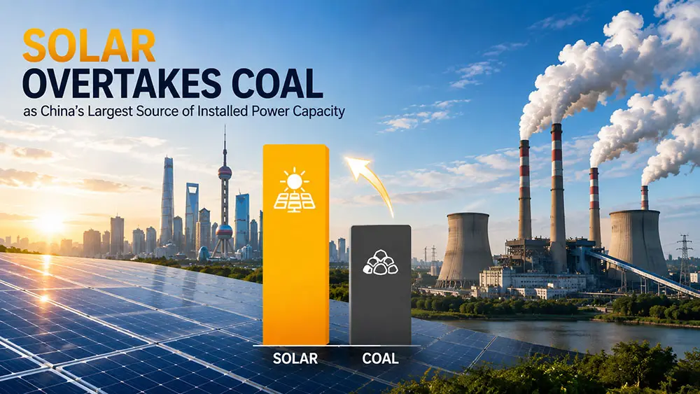 Solar overtakes coal as China’s largest source of installed power capacity teaser image