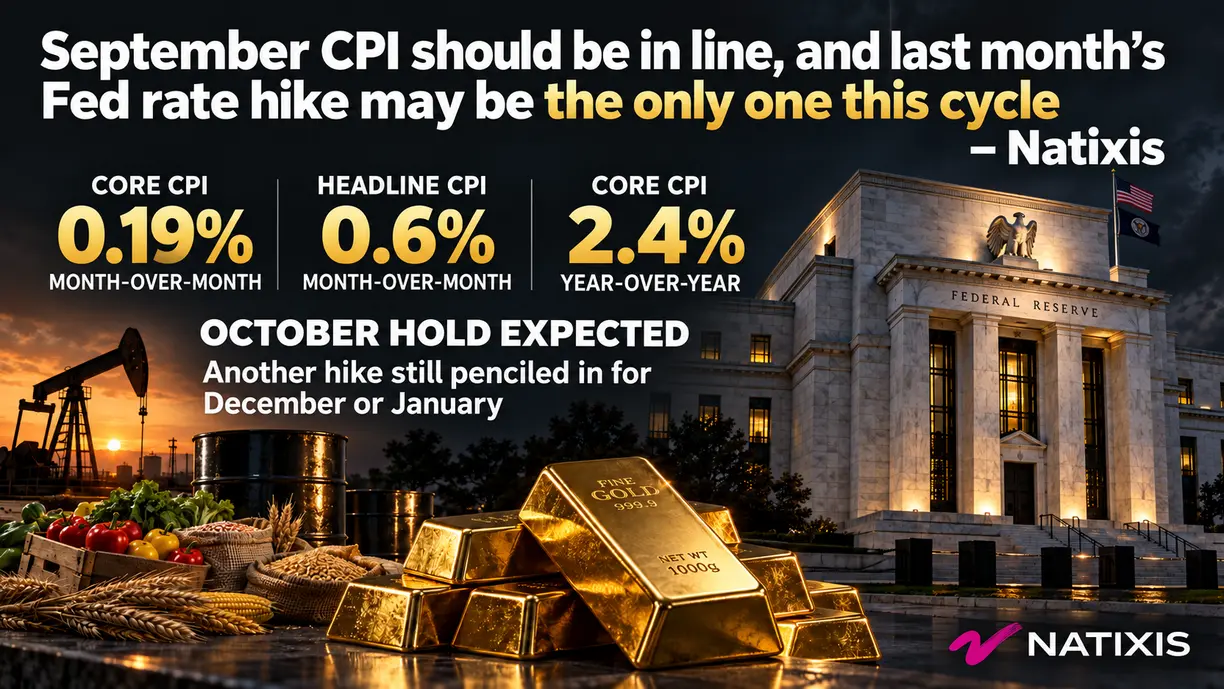 September CPI should be in line, and last month’s Fed rate hike may be the only one this cycle - Natixis teaser image