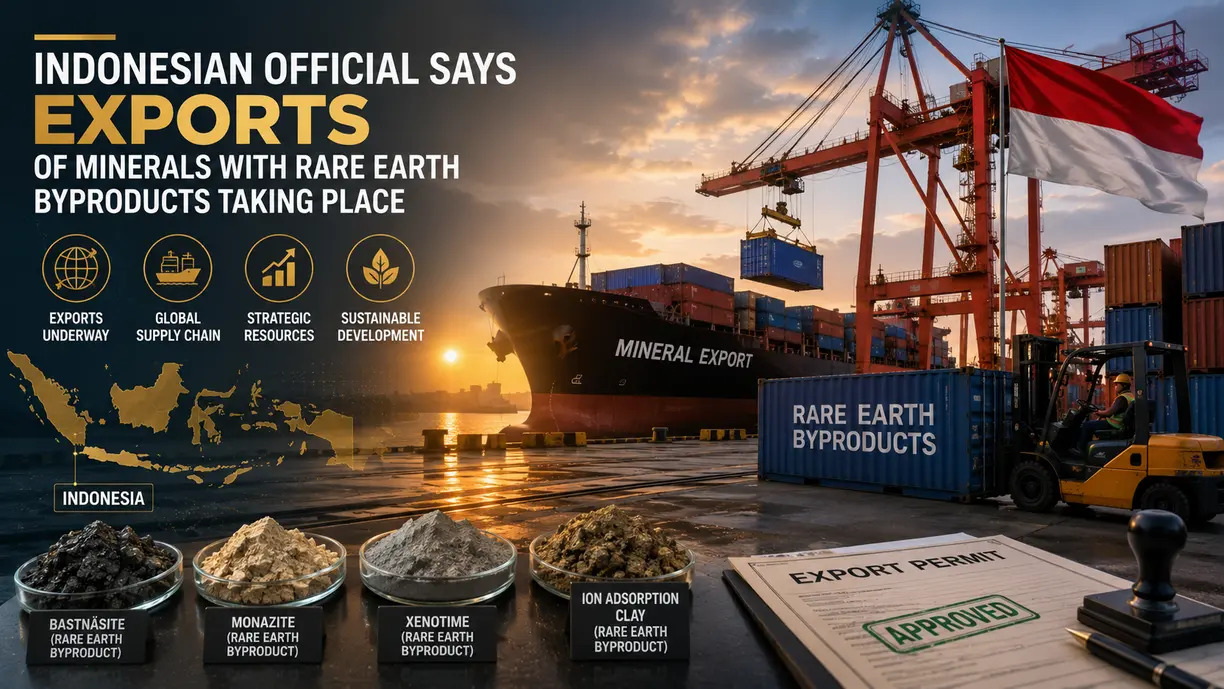 Indonesian official says exports of minerals with rare earth byproducts taking place teaser image
