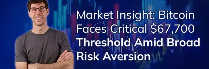 Market insight: Bitcoin faces critical $67,700 threshold amid broad risk aversion teaser image