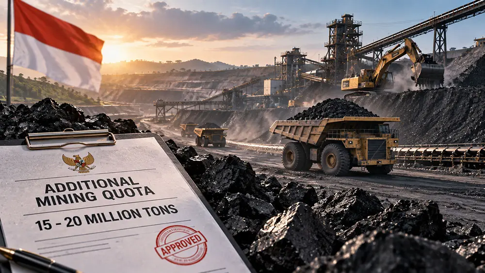 Indonesia grants Bayan Resources 15-20 mln tons of additional coal mining quota, official says teaser image