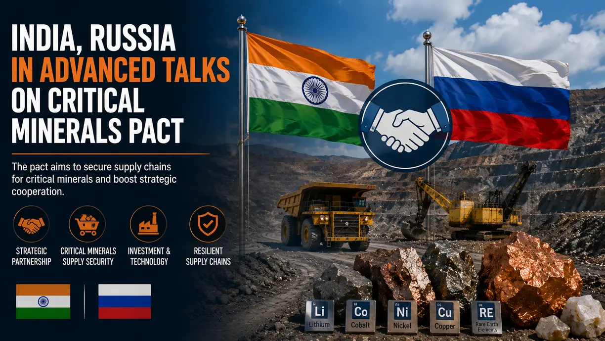 India, Russia in advanced talks on critical minerals pact teaser image
