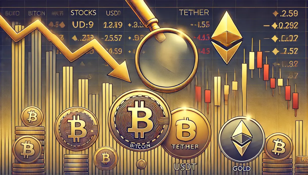 Stocks slip, crypto falters as Tether faces scrutiny, gold stands strong teaser image