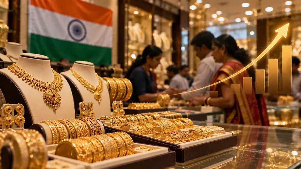India gold swings to premium as lower prices lift jewellery demand teaser image