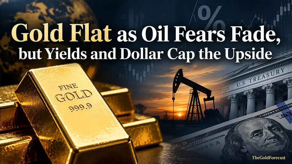 Gold flat as oil fears fade, but yields and dollar cap the upside teaser image