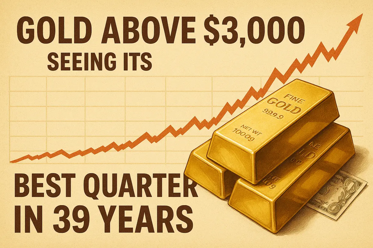 Gold above $3,000 is seeing its best quarter in 39 years teaser image