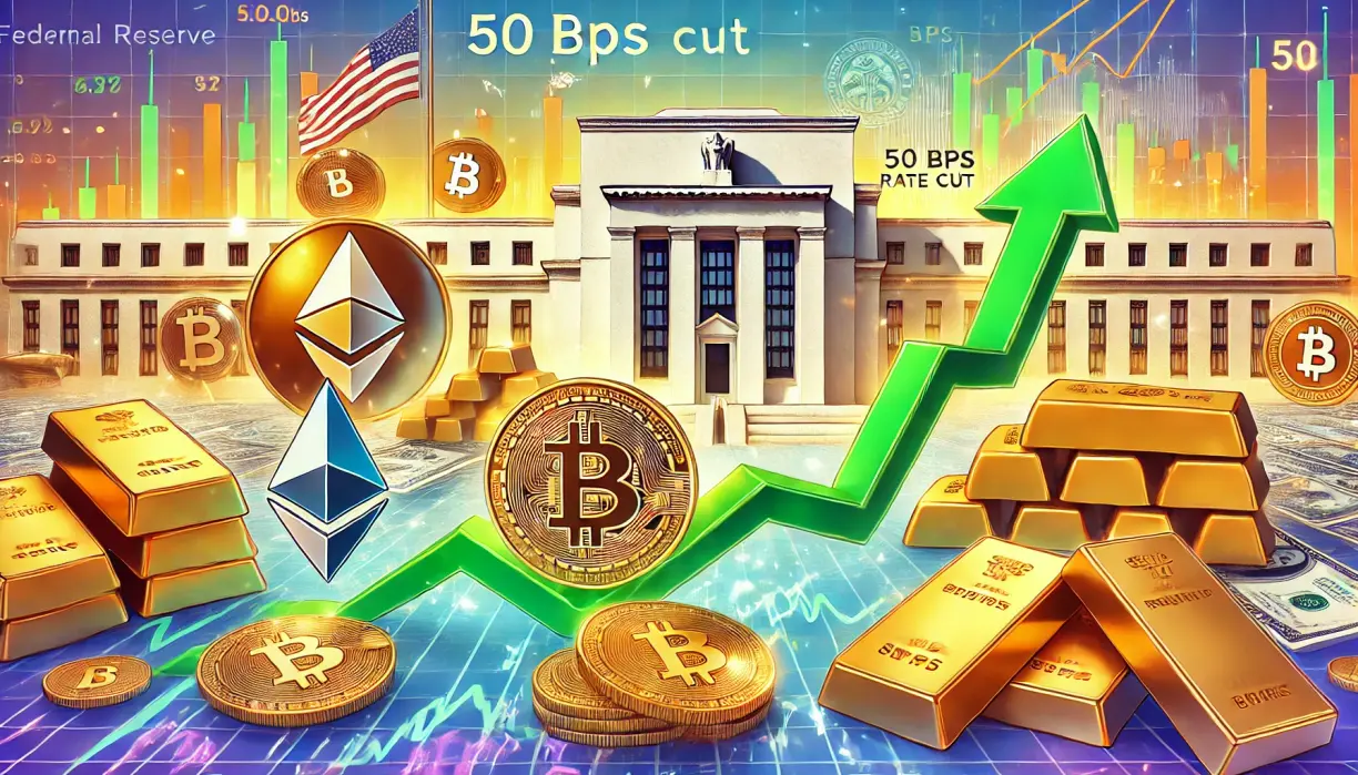 Cryptos, stocks, and metals surge on rising expectations of a 50 bps rate cut teaser image