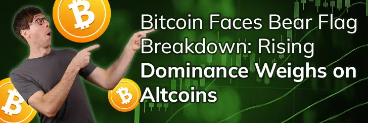 Bitcoin faces bear flag breakdown: Rising dominance weighs on altcoins teaser image
