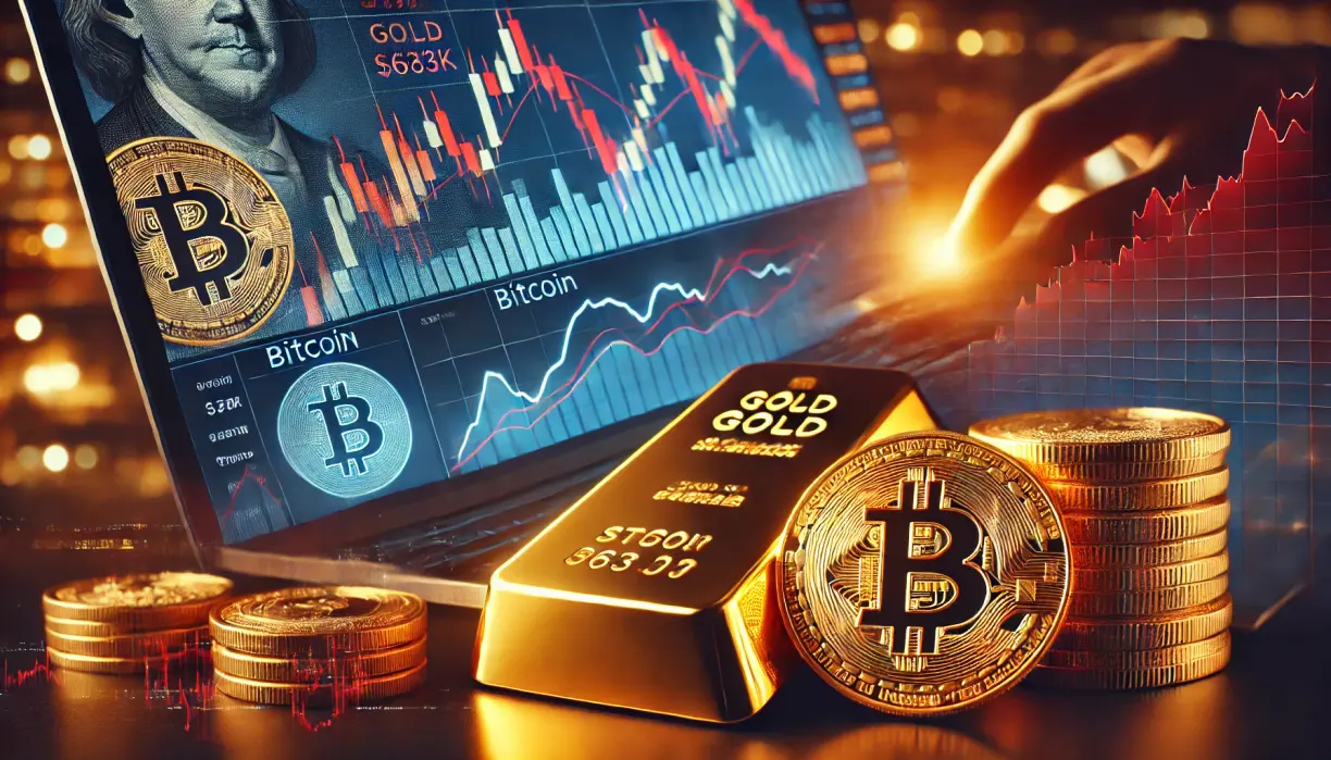 Gold shines as stock rally fizzles, Bitcoin consolidates below $63k teaser image