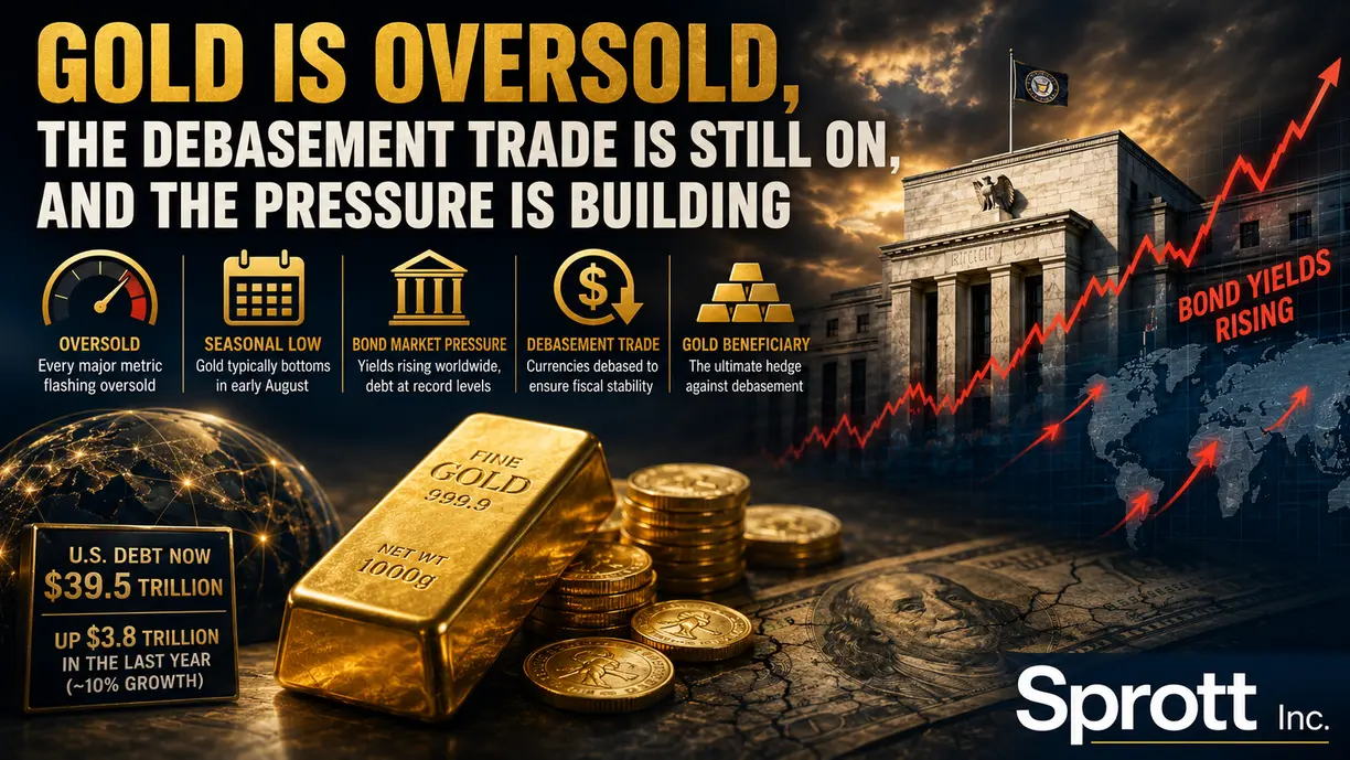Gold is oversold, the debasement trade is still on, and the pressure is building – Sprott’s Paul Wong teaser image