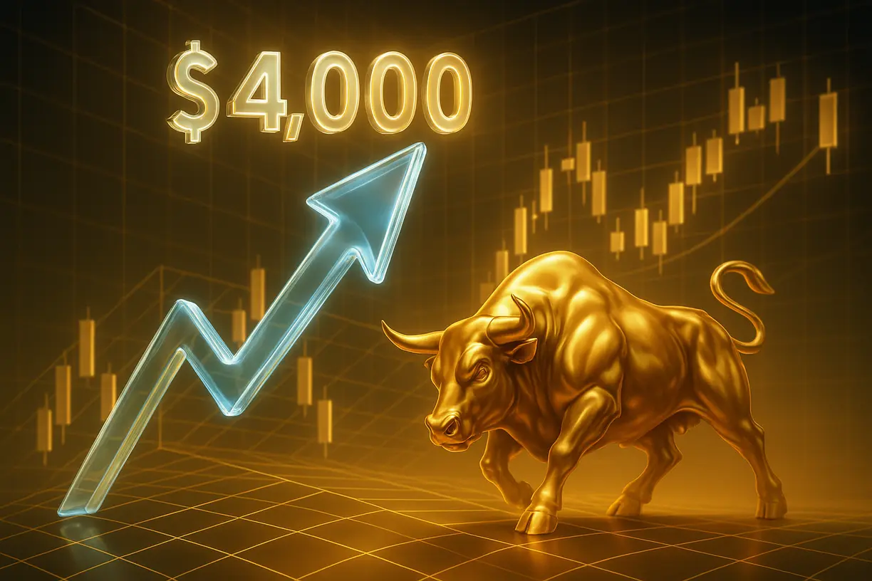 Despite overbought signals, gold’s bullish momentum points to $4,000 target teaser image