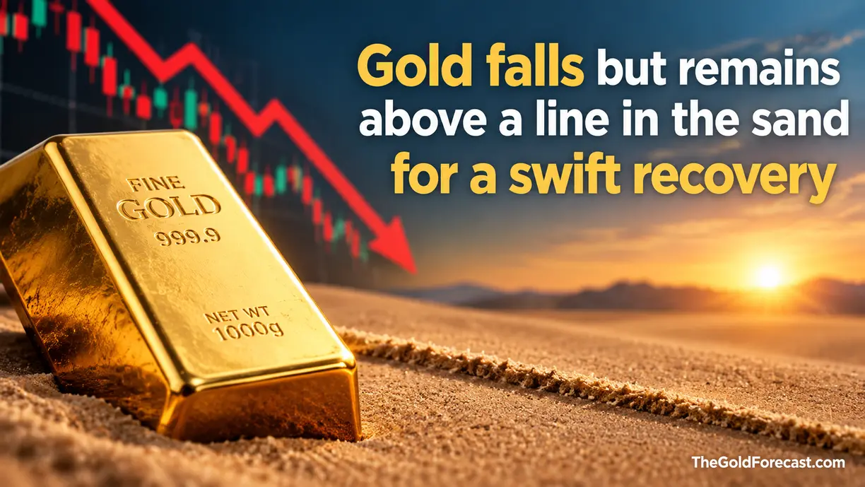 Gold falls but remains above a line in the sand for a swift recovery teaser image