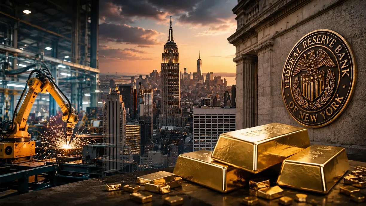 Spot gold trades below $4,380/oz after New York manufacturing index surprises with rise to 20.6 teaser image