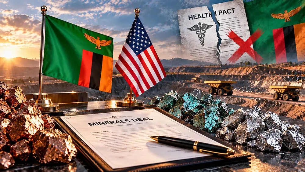 Zambia says it is negotiating US minerals deal after ‘decoupling’ from health pact teaser image