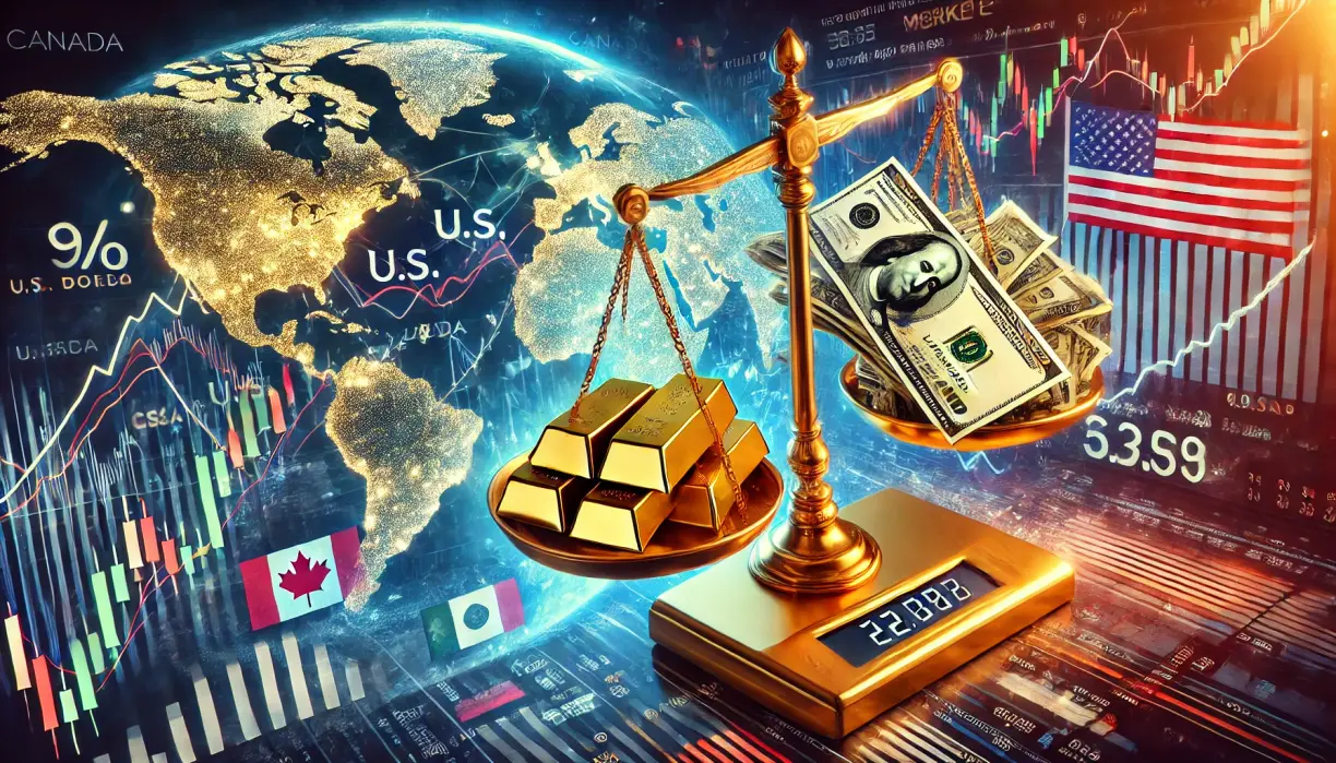 Gold prices feeling some pressure but outpeforming S&P 500 as markets react to global trade war teaser image