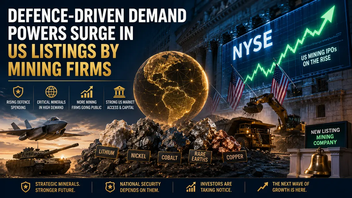 Defence-driven demand powers surge in US listings by mining firms teaser image